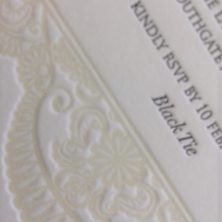 wedding invitations letterpress detail