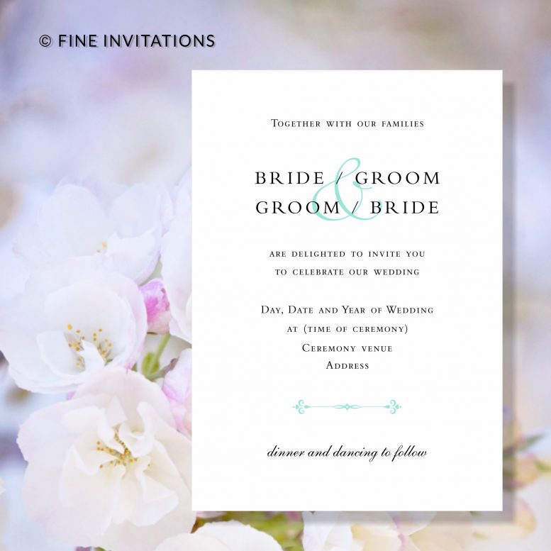 Stylish Sydney wedding invitations