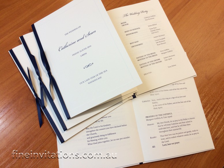 Order of Service booklets - Fine Invitations
