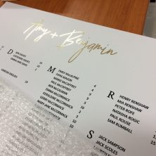 Wedding seating list Sydney
