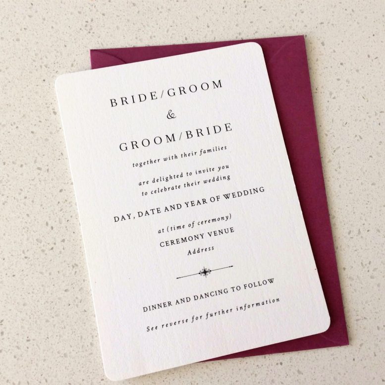 invitation with rounded corners