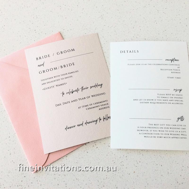 romantic modern invitations sydney
