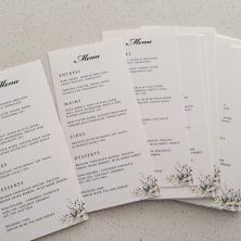Elegant Leaves menus