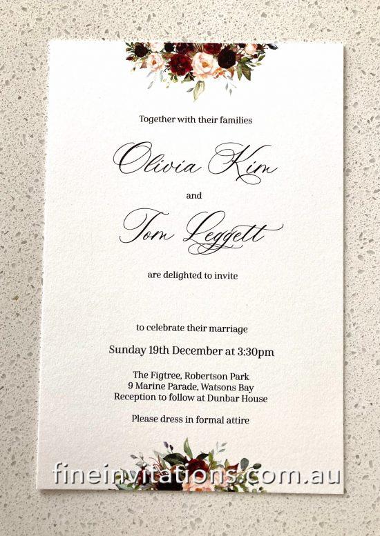 Sydney wedding invitation printing