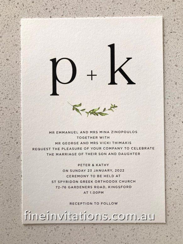 Sydney wedding invites