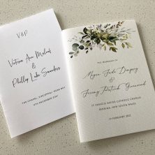 Sydney wedding Order of Service booklets