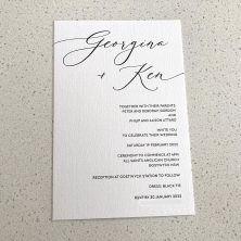 modern minimalist wedding invitations Sydney