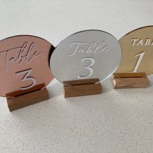acrylic table numbers for hire