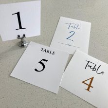 flat wedding table numbers