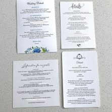 Wedding information cards