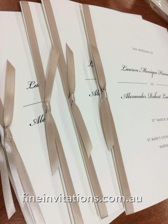 Wedding booklet ribbons