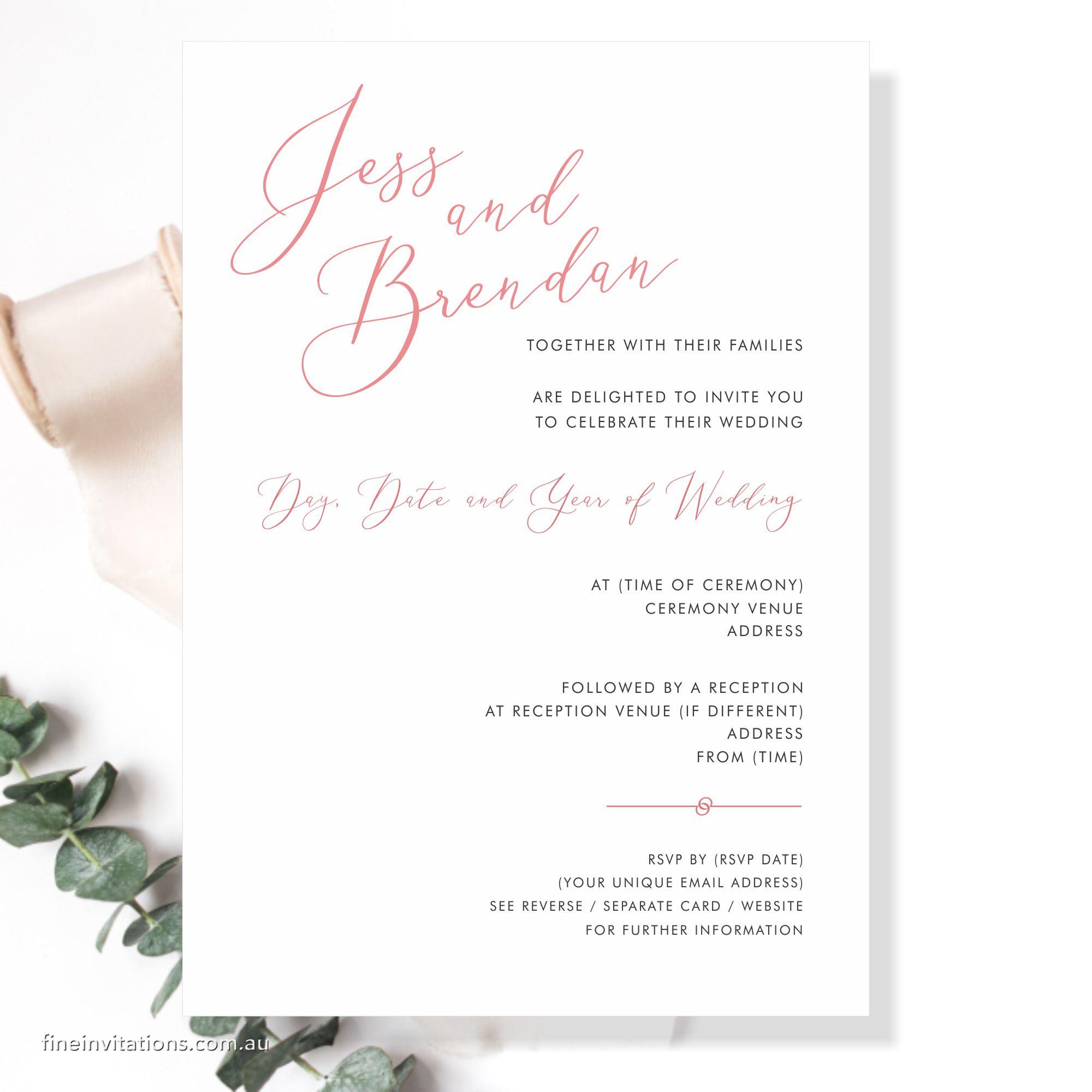 Sydney wedding invitations