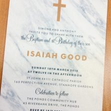 boy's christening invitations sydney