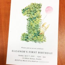 girl's first birthday invitation printing sydney