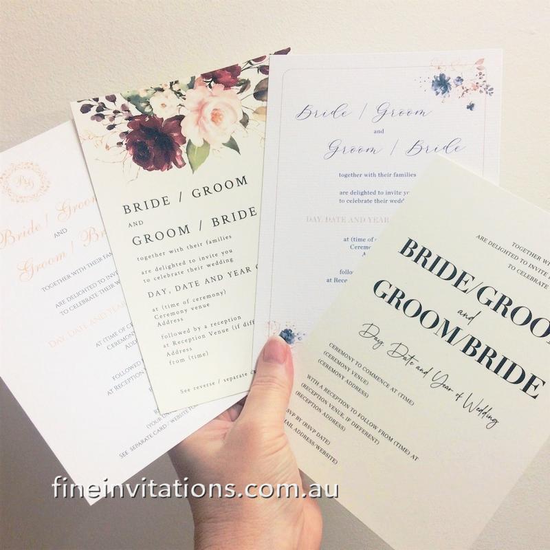 modern wedding invitations sydney